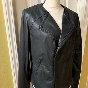 Leather Moto Jacket - Stone Row